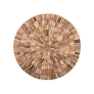 Accesoriu Decorativ Decoratiune de perete din lemn Wargrene Boho Natural 60x60x6 cm
