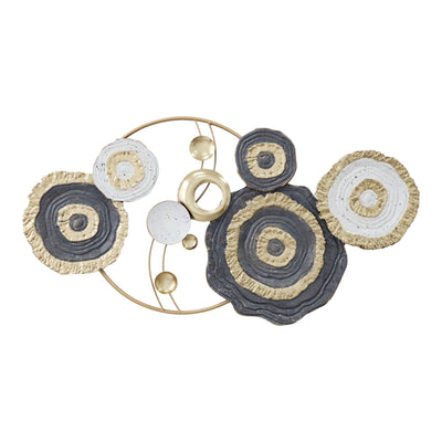 Accesoriu Decorativ Decoratiune de perete din metal Cirsus Auriu 91x49x4 cm
