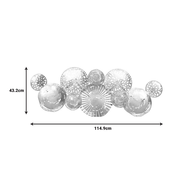 Decoratiune de perete din metal Dille, Multicolor, 114x43 cm