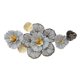 Decoratiune de perete din metal Jemiole, Auriu, 106x53x9 cm