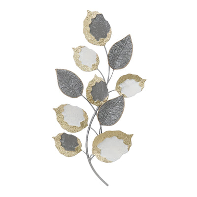 Accesoriu Decorativ Decoratiune de perete din metal Neone Auriu 47x89x6 cm