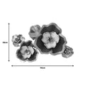 Decoratiune de perete din metal Rosalia, Auriu, 90x58x7 cm, imagine suplimentara