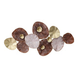 Decoratiune de perete din metal Salie, Auriu, 120x59x7 cm