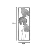 Decoratiune de perete din metal Tropana, Auriu, 31x90 cm