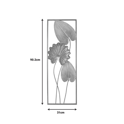 Decoratiune de perete din metal Tropana, Auriu, 31x90 cm, imagine suplimentara