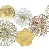 Decoratiune de perete din metal Tutsi, Multicolor, 102x43 cm