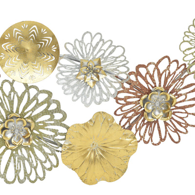 Decoratiune de perete din metal Tutsi, Multicolor, 102x43 cm, detaliu produs