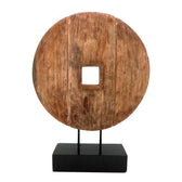 Accesoriu Decorativ Decoratiune masa Cart lemn de mango Natural si fier 40x9x54 cm