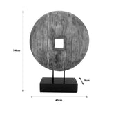 Decoratiune masa Cart lemn de mango Natural si fier, 40x9x54 cm, detaliu produs