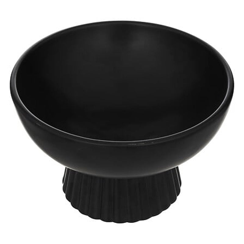 Decorațiune metal Decorative bowl Lorvion ceramic, negru, Ø22x14 cm
