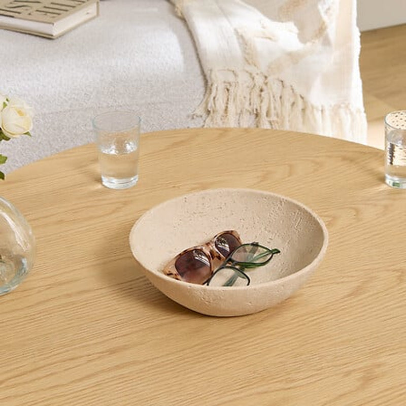 Decorațiune metal Decorative bowl Serio polyresin, bej, Ø25x8 cm