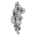 Decorațiune metal Wall deco Bilem negru metal 20x0.15x50cm