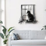 Decorațiune metal Wall deco Caten negru metal, 50x50 cm