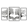 Decorațiune metal Wall deco Connecto set 3 piese negru metal