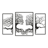 Decorațiune metal Wall deco Connecto set 3 piese negru metal, 38x50 cm