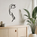 Decorațiune metal Wall deco Femalo negru metal, 20x50 cm, imagine suplimentara