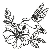 Decorațiune metal Wall deco Folou negru metal 60x0.15x60cm