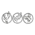 Decorațiune metal Wall deco Fremio set 3 piese negru metal Ø80x0.15cm