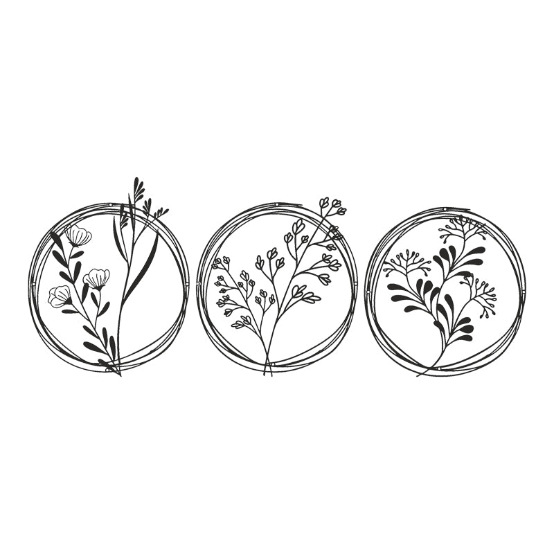 Decorațiune metal Wall deco Fremio set 3 piese negru metal, Ø80x1 cm
