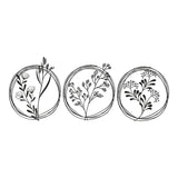 Decorațiune metal Wall deco Fremio set 3 piese negru metal, Ø80x1 cm