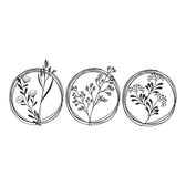 Decorațiune metal Wall deco Fremio set 3 piese negru metal Ø80x0.15cm