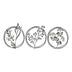 Decorațiune metal Wall deco Fremio set 3 piese negru metal Ø80x0.15cm