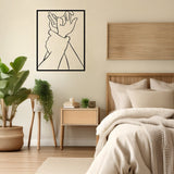 Decorațiune metal Wall deco Handia negru metal, 40x50 cm