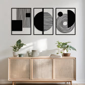 Decorațiune metal Wall deco Harimia set 3 piese negru metal, 37x50 cm, imagine suplimentara