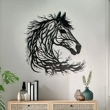 Decorațiune metal Wall deco Horsy negru metal, 60x60 cm
