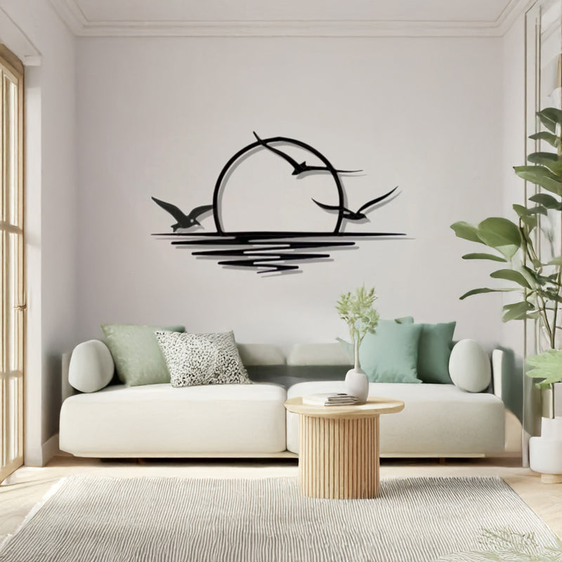 Decorațiune metal Wall deco Kenfio negru metal, 60x40 cm