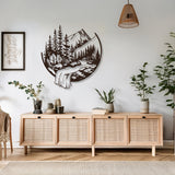 Decorațiune metal Wall deco Mordio negru metal, Ø60x1 cm