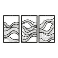 Decorațiune metal Wall deco Ocena set 3 piese negru metal 30x0.15x50cm