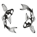 Decorațiune metal Wall deco Set of 2 pieces Konda negru metal 17x0.15x32cm
