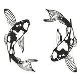 Decorațiune metal Wall deco Set of 2 pieces Konda negru metal, 17x32 cm