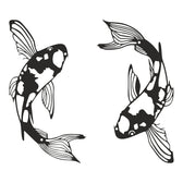 Decorațiune metal Wall deco Set of 2 pieces Konda negru metal 17x0.15x32cm