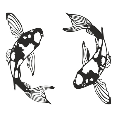 Decorațiune metal Wall deco Set of 2 pieces Konda negru metal 17x0.15x32cm