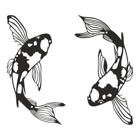 Decorațiune metal Wall deco Set of 2 pieces Konda negru metal, 17x32 cm