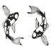 Decorațiune metal Wall deco Set of 2 pieces Konda negru metal 17x0.15x32cm