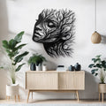 Decorațiune metal Wall deco Solfy negru metal, 80x80 cm, imagine suplimentara