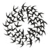 Decorațiune metal Wall deco Swarm negru metal Ø50x0.15cm