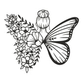 Decorațiune metal Wall deco Terfia negru metal 60x0.15x60cm