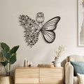 Decorațiune metal Wall deco Terfia negru metal, 60x60 cm, imagine suplimentara