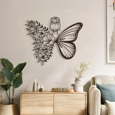 Decorațiune metal Wall deco Terfia negru metal, 60x60 cm, imagine suplimentara