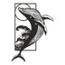 Decorațiune metal Wall deco Whale negru metal 38x0.15x50cm