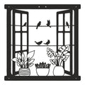 Decorațiune metal Wall deco Windo negru metal 50x0.15x50cm