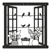 Decorațiune metal Wall deco Windo negru metal 50x0.15x50cm