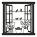Decorațiune metal Wall deco Windo negru metal 50x0.15x50cm
