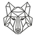 Decorațiune metal Wall deco Wolfo negru metal 40x0.15x40cm