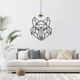 Decorațiune metal Wall deco Wolfo negru metal, 40x40 cm