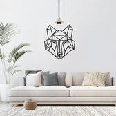 Decorațiune metal Wall deco Wolfo negru metal, 40x40 cm, imagine suplimentara